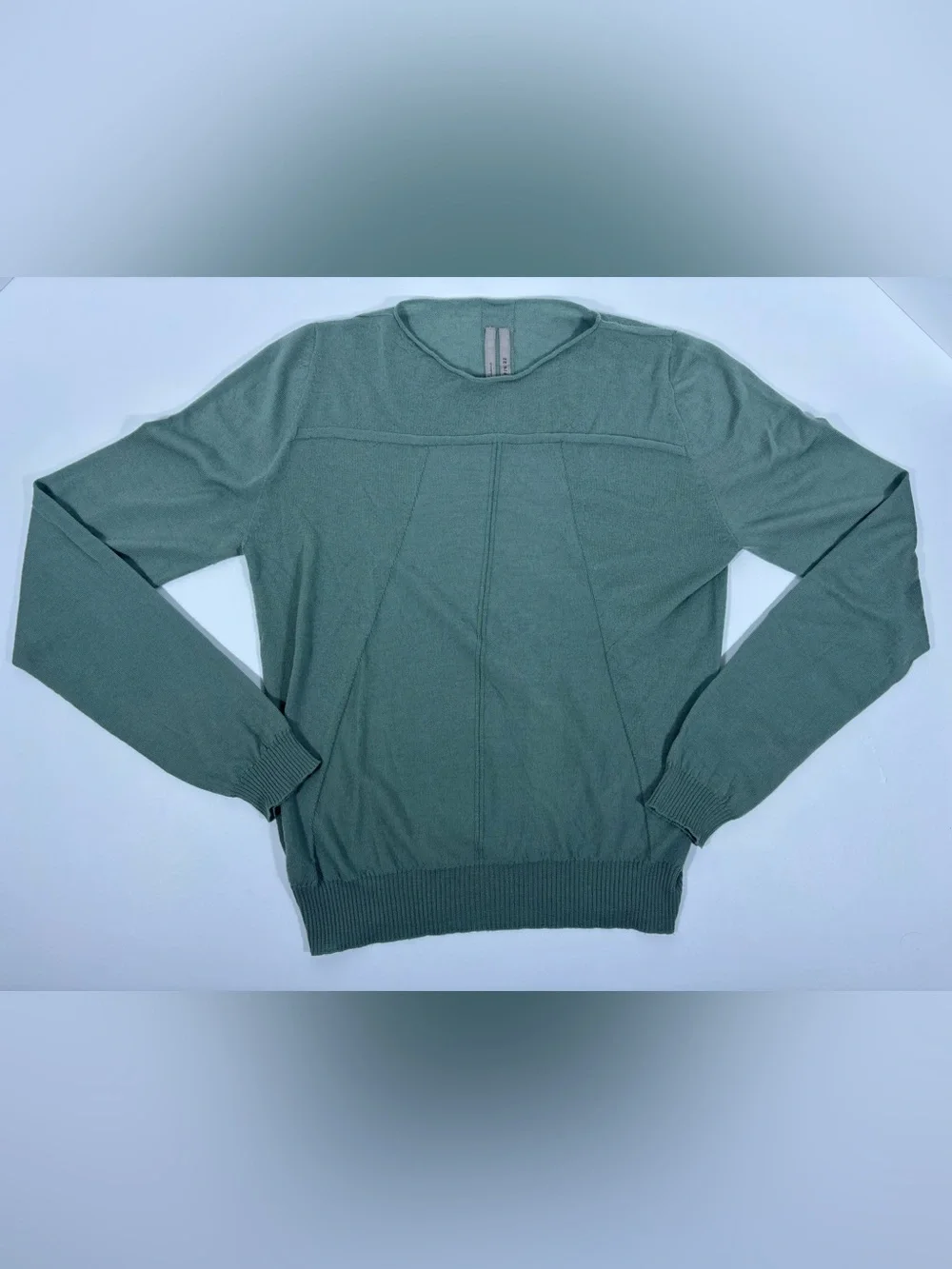 Rick Owens Strobe FW22 Aqua Virgin Wool Sweater – Size M - Picture 4 of 10